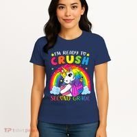 Im Ready To Crush Second Grade Funny Cute Unicorn Rainbow Women's T-Shirt thumb 4