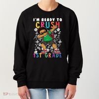 Im Ready To Crush 1St Grade Dabbing Afro Funny Gift Funny Gift Women's Sweatshirt thumb 0