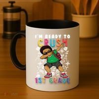 Im Ready To Crush 1St Grade Dabbing Afro Funny Gift Funny Gift Coffee Mug thumb 4