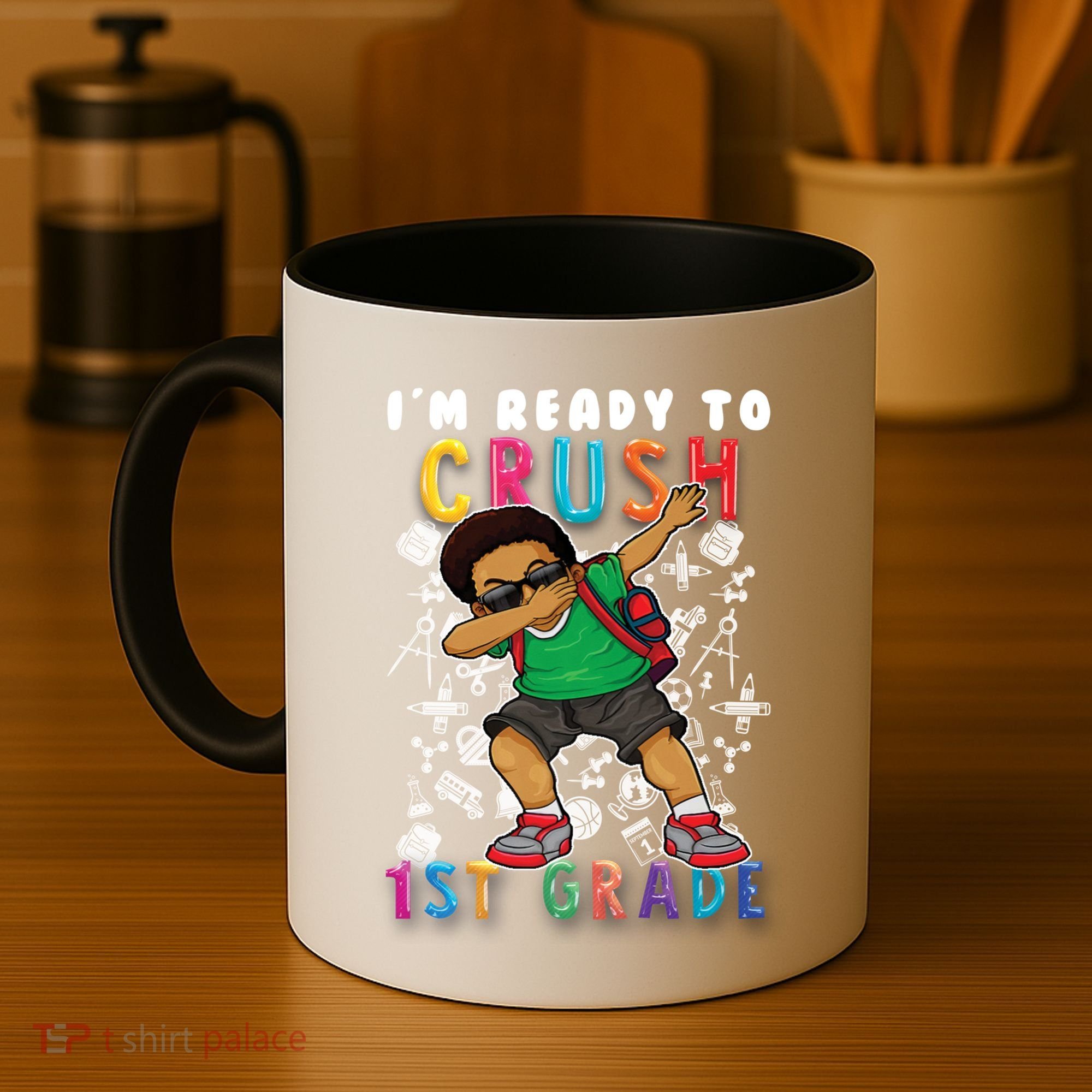 Im Ready To Crush 1St Grade Dabbing Afro Funny Gift Funny Gift Coffee Mug