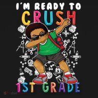 Im Ready To Crush 1St Grade Dabbing Afro Funny Gift Funny Gift Women's Hoodie thumb 2