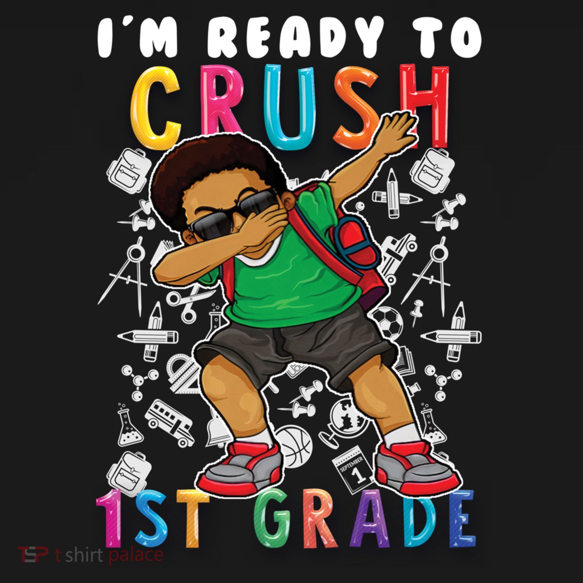 Im Ready To Crush 1St Grade Dabbing Afro Funny Gift Funny Gift Women's Hoodie