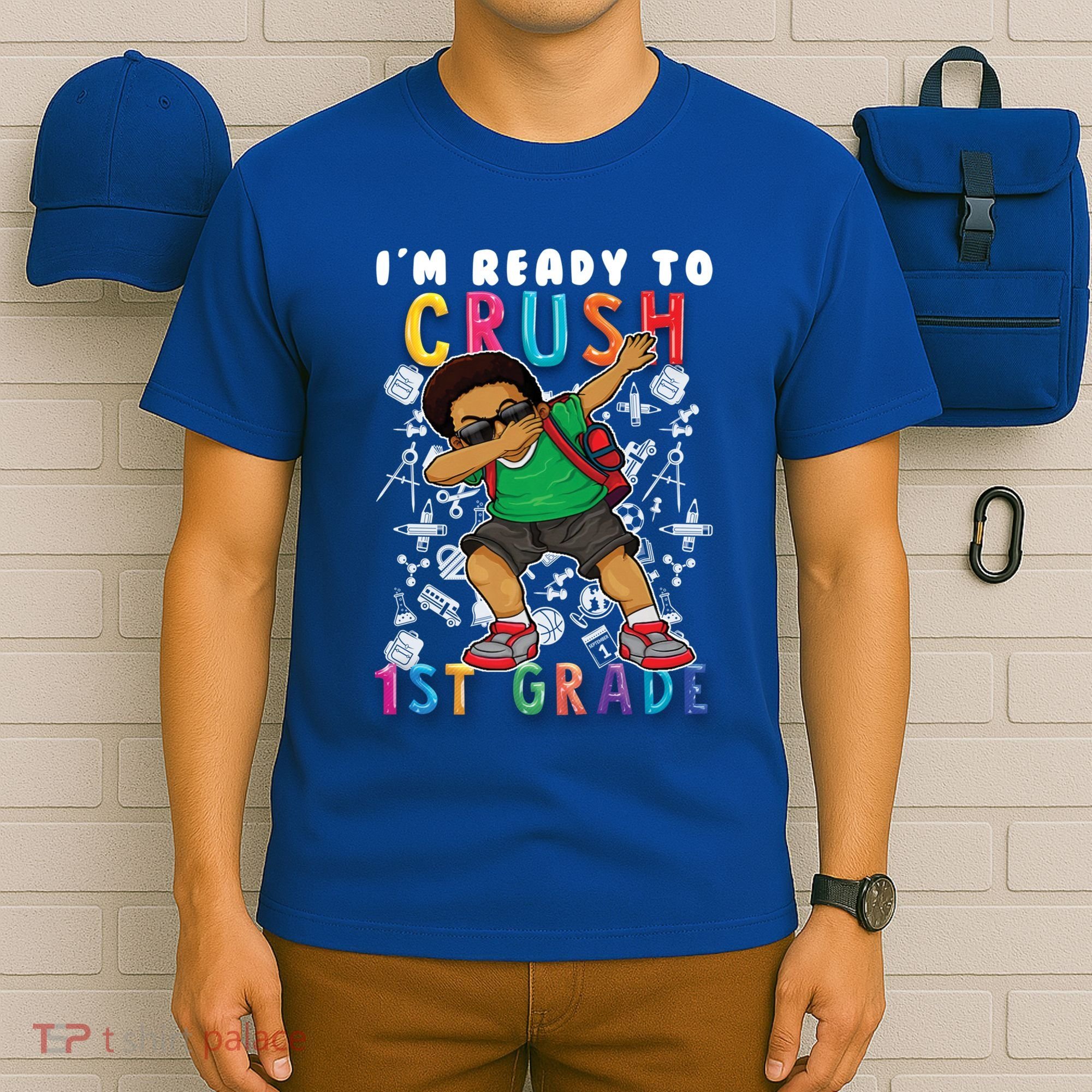 Im Ready To Crush 1St Grade Dabbing Afro Funny Gift Funny Gift T-Shirt
