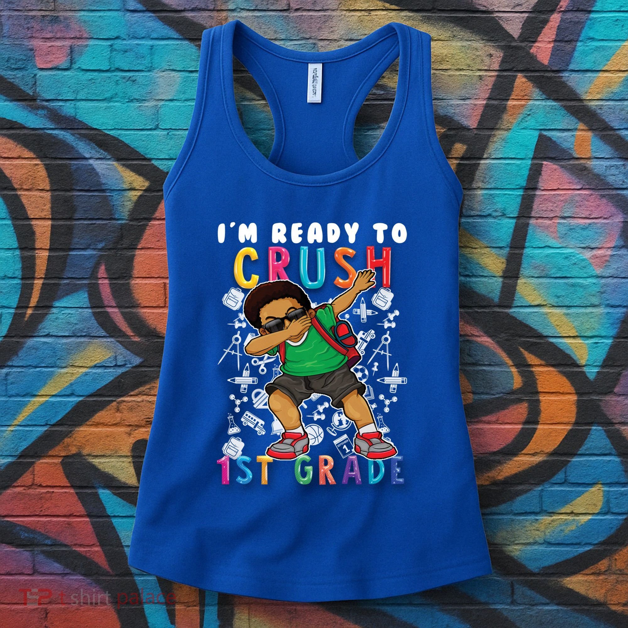 Im Ready To Crush 1St Grade Dabbing Afro Funny Gift Funny Gift Women's Tank Top