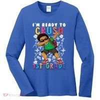 Im Ready To Crush 1St Grade Dabbing Afro Funny Gift Funny Gift Women's Long Sleeve Shirt thumb 0