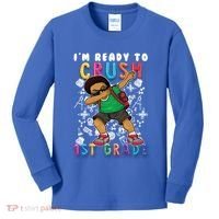 Im Ready To Crush 1St Grade Dabbing Afro Funny Gift Funny Gift Kids Long Sleeve Shirt thumb 0