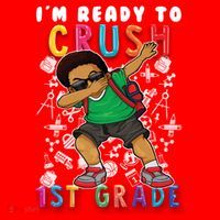 Im Ready To Crush 1St Grade Dabbing Afro Funny Gift Funny Gift Santa Hat thumb 1
