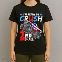 Im Ready To Crush 2nd Grade Monster Truck Back To School T-Shirt thumb 4