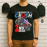 Im Ready To Crush 2nd Grade Monster Truck Back To School T-Shirt thumb 6