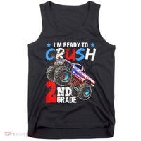 Im Ready To Crush 2nd Grade Monster Truck Back To School Tank Top thumb 0
