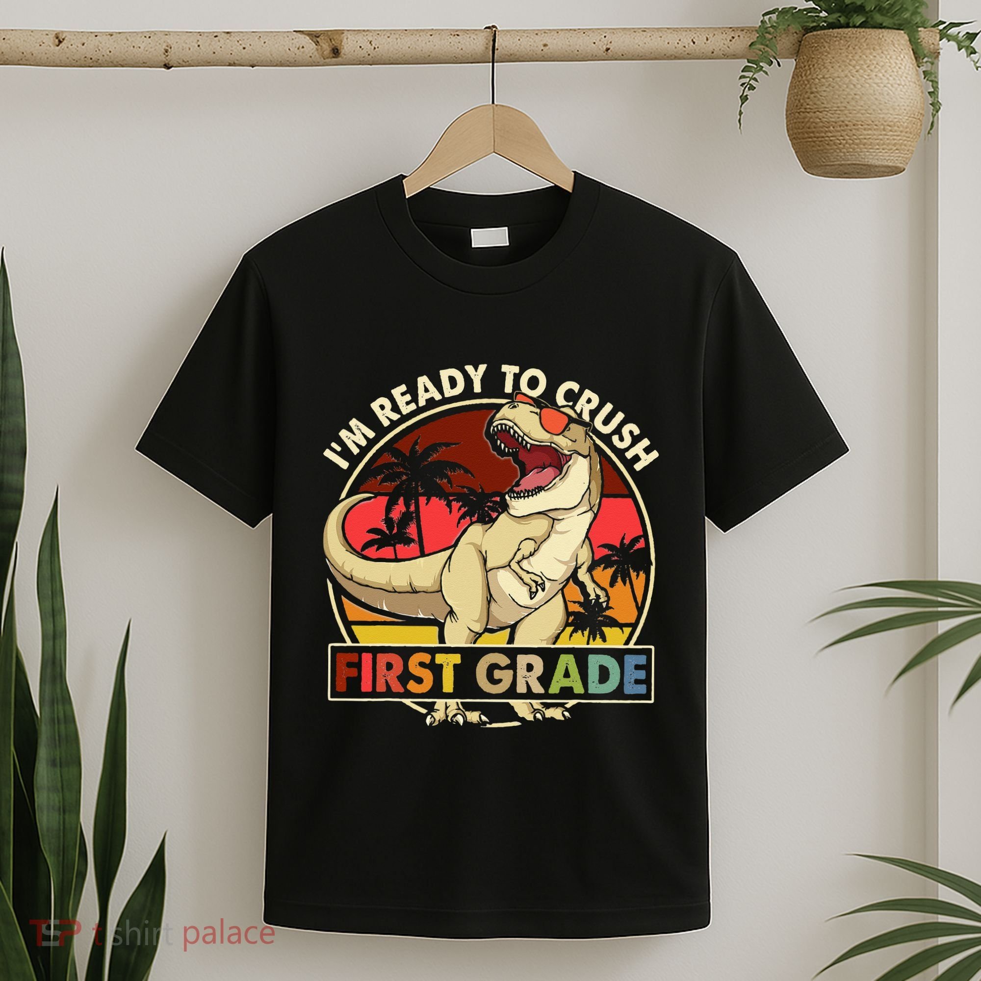 I'm Ready To Crush 1st grade Back To School Dinosaur T-Shirt