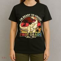 I'm Ready To Crush 1st grade Back To School Dinosaur T-Shirt thumb 4