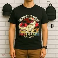 I'm Ready To Crush 1st grade Back To School Dinosaur T-Shirt thumb 6