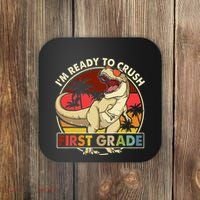 I'm Ready To Crush 1st grade Back To School Dinosaur Coaster thumb 0