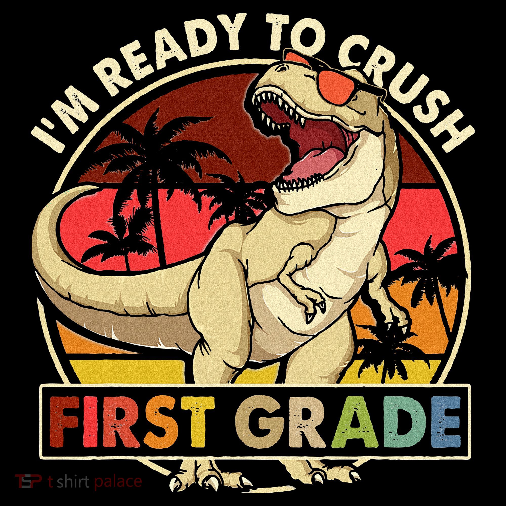 I'm Ready To Crush 1st grade Back To School Dinosaur Women's Hoodie