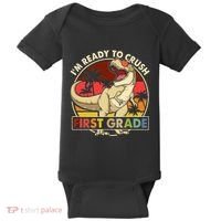I'm Ready To Crush 1st grade Back To School Dinosaur Baby Bodysuit thumb 0