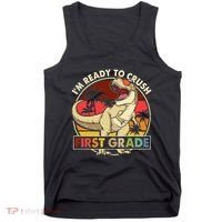 I'm Ready To Crush 1st grade Back To School Dinosaur Tank Top thumb 0