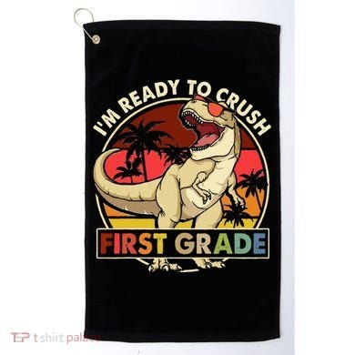I'm Ready To Crush 1st grade Back To School Dinosaur Golf Towel