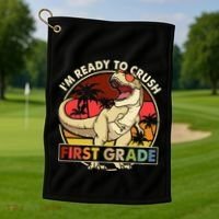 I'm Ready To Crush 1st grade Back To School Dinosaur Golf Towel thumb 1
