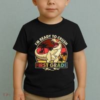 I'm Ready To Crush 1st grade Back To School Dinosaur Toddler T-Shirt thumb 2