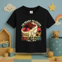 I'm Ready To Crush 1st grade Back To School Dinosaur Toddler T-Shirt thumb 3