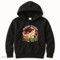 I'm Ready To Crush 1st grade Back To School Dinosaur Kids Hoodie thumb 0