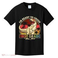 I'm Ready To Crush 1st grade Back To School Dinosaur Kids T-Shirt thumb 0