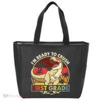 I'm Ready To Crush 1st grade Back To School Dinosaur Tote Bag thumb 0