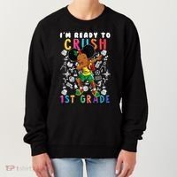 Im Ready To Crush 1St Grade Dabbing Afro Funny Gift Funny Gift Women's Sweatshirt thumb 0