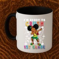 Im Ready To Crush 1St Grade Dabbing Afro Funny Gift Funny Gift Coffee Mug thumb 2