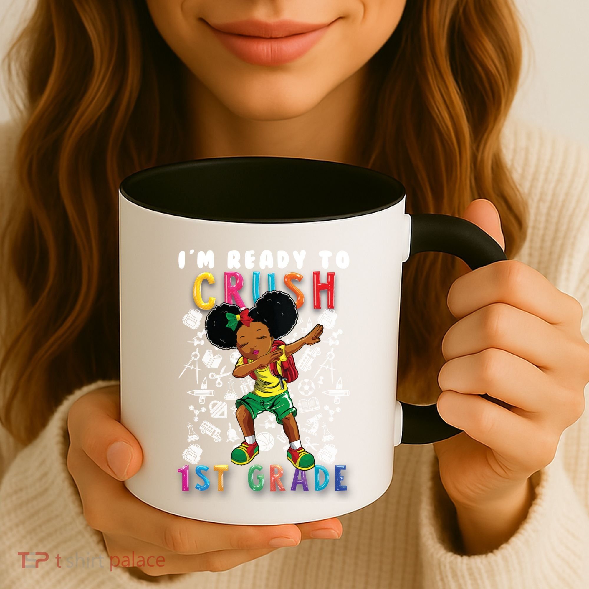 Im Ready To Crush 1St Grade Dabbing Afro Funny Gift Funny Gift Coffee Mug