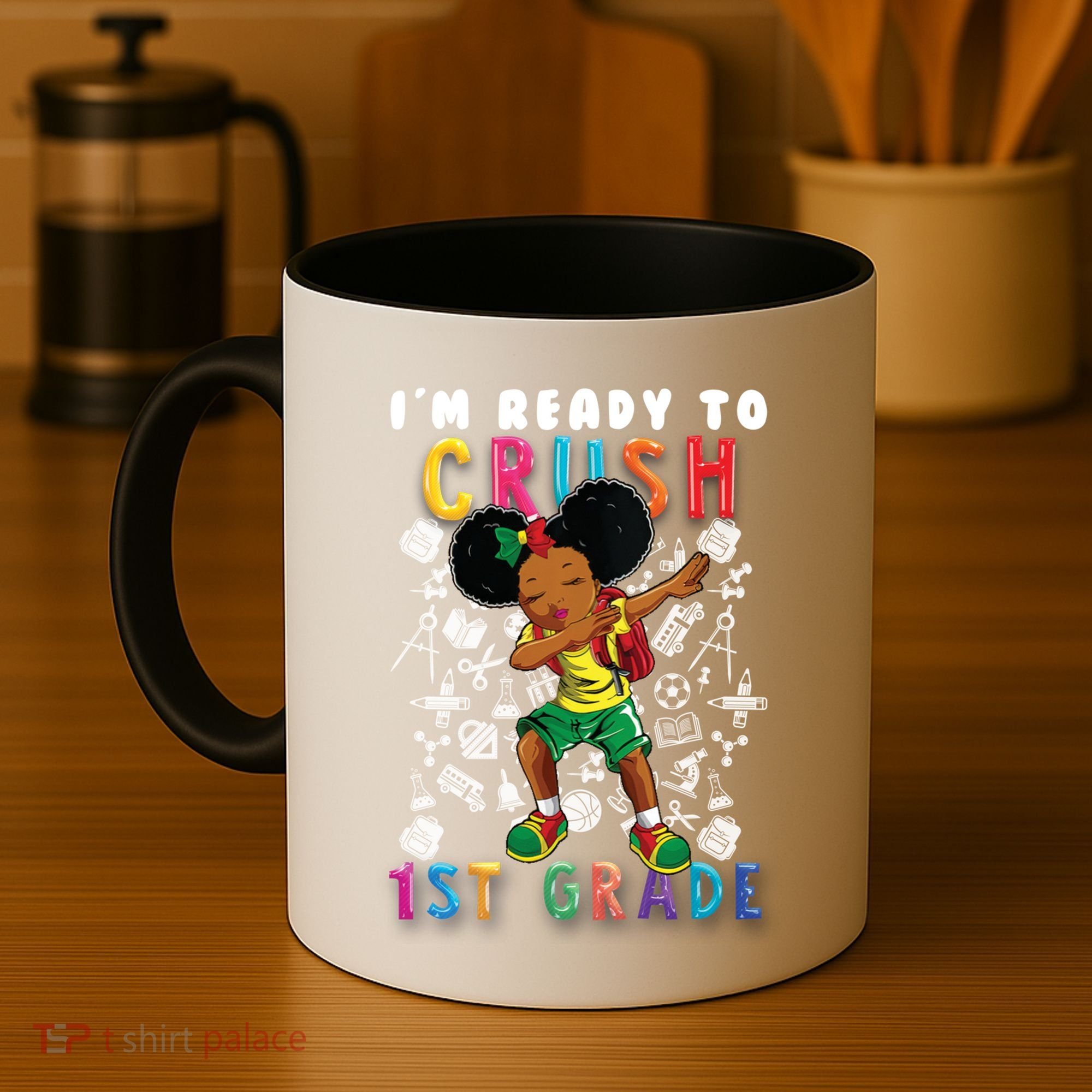 Im Ready To Crush 1St Grade Dabbing Afro Funny Gift Funny Gift Coffee Mug