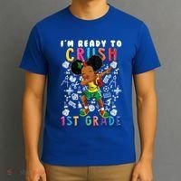 Im Ready To Crush 1St Grade Dabbing Afro Funny Gift Funny Gift T-Shirt thumb 3