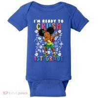 Im Ready To Crush 1St Grade Dabbing Afro Funny Gift Funny Gift Baby Bodysuit thumb 0