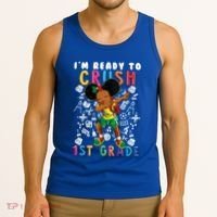 Im Ready To Crush 1St Grade Dabbing Afro Funny Gift Funny Gift Tank Top thumb 3