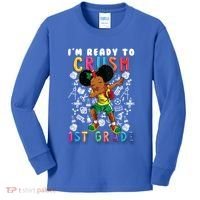 Im Ready To Crush 1St Grade Dabbing Afro Funny Gift Funny Gift Kids Long Sleeve Shirt thumb 0