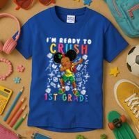 Im Ready To Crush 1St Grade Dabbing Afro Funny Gift Funny Gift Kids T-Shirt thumb 3