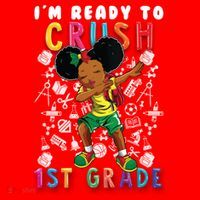 Im Ready To Crush 1St Grade Dabbing Afro Funny Gift Funny Gift Santa Hat thumb 1