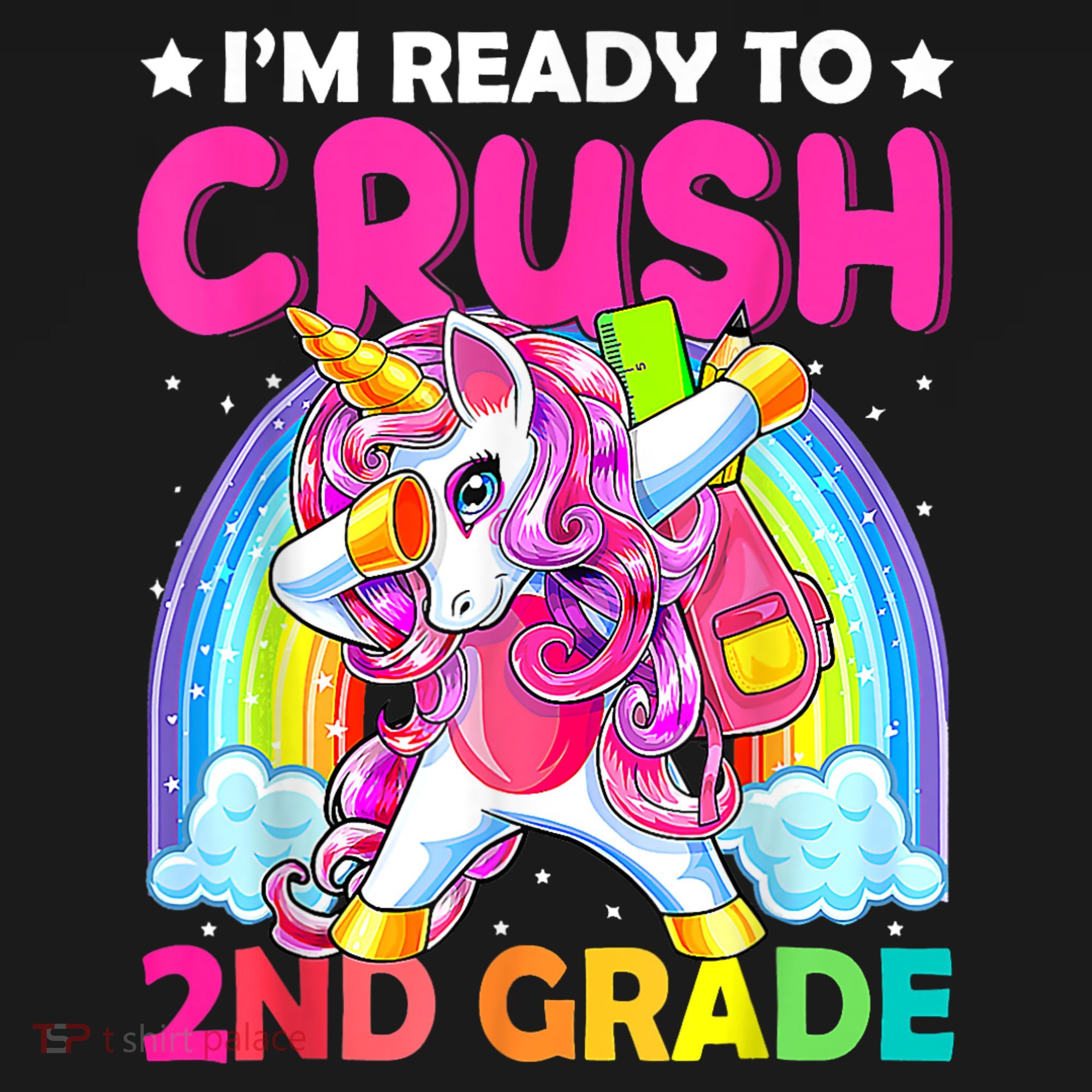 Im Ready To Crush 2nd Grade Dabbing Unicorn Back To School Backpack
