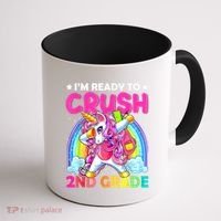 Im Ready To Crush 2nd Grade Dabbing Unicorn Back To School Coffee Mug thumb 1
