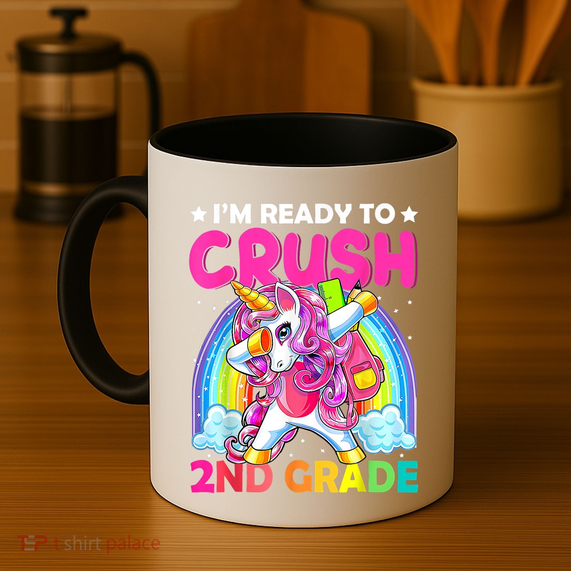 Im Ready To Crush 2nd Grade Dabbing Unicorn Back To School Coffee Mug