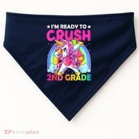Im Ready To Crush 2nd Grade Dabbing Unicorn Back To School USA-Made Doggie Bandana thumb 0