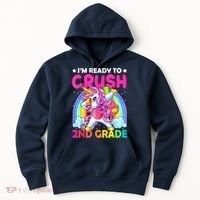 Im Ready To Crush 2nd Grade Dabbing Unicorn Back To School Hoodie thumb 0