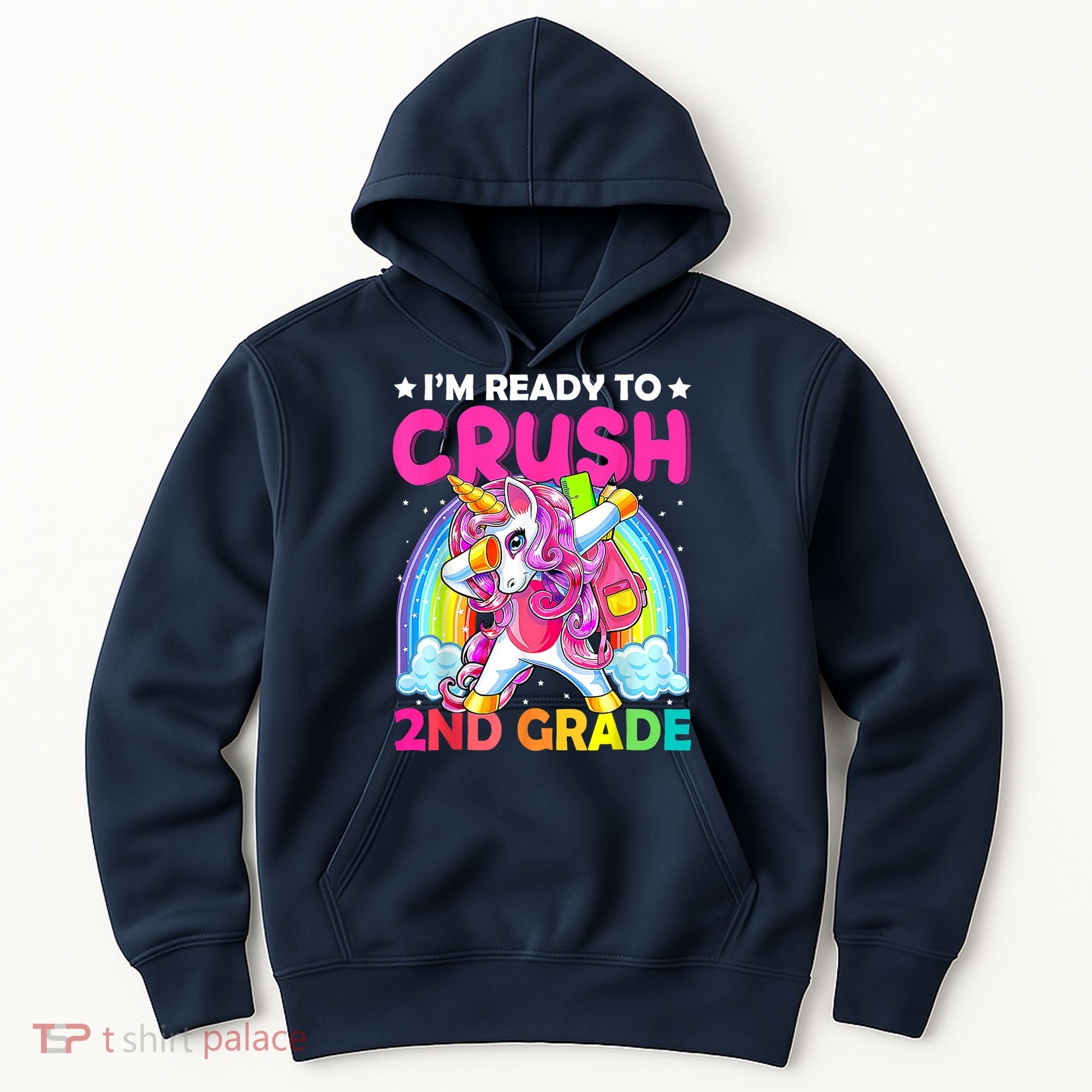 Im Ready To Crush 2nd Grade Dabbing Unicorn Back To School Hoodie