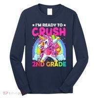 Im Ready To Crush 2nd Grade Dabbing Unicorn Back To School Long Sleeve Shirt thumb 0