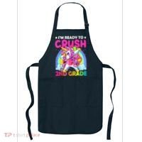 Im Ready To Crush 2nd Grade Dabbing Unicorn Back To School Apron thumb 0