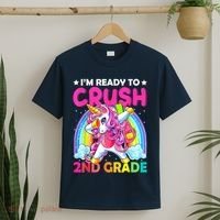 Im Ready To Crush 2nd Grade Dabbing Unicorn Back To School T-Shirt thumb 2