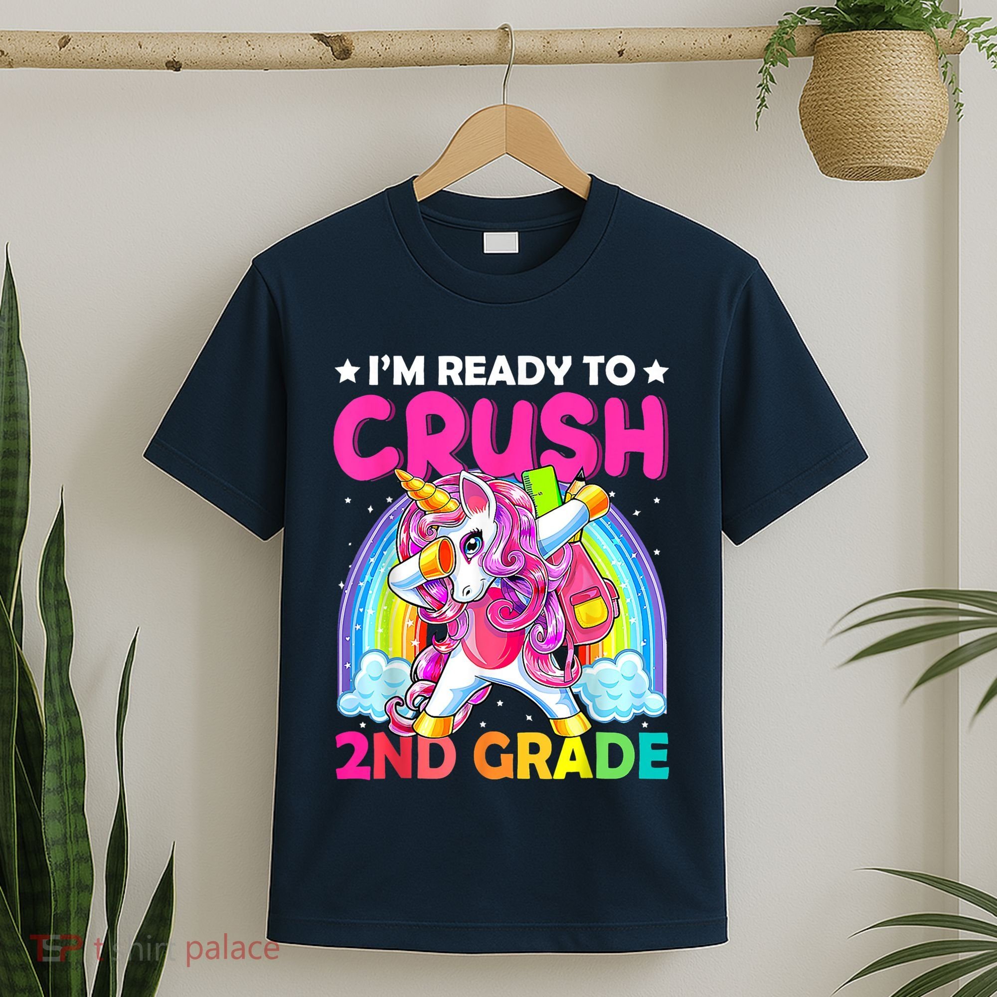 Im Ready To Crush 2nd Grade Dabbing Unicorn Back To School T-Shirt