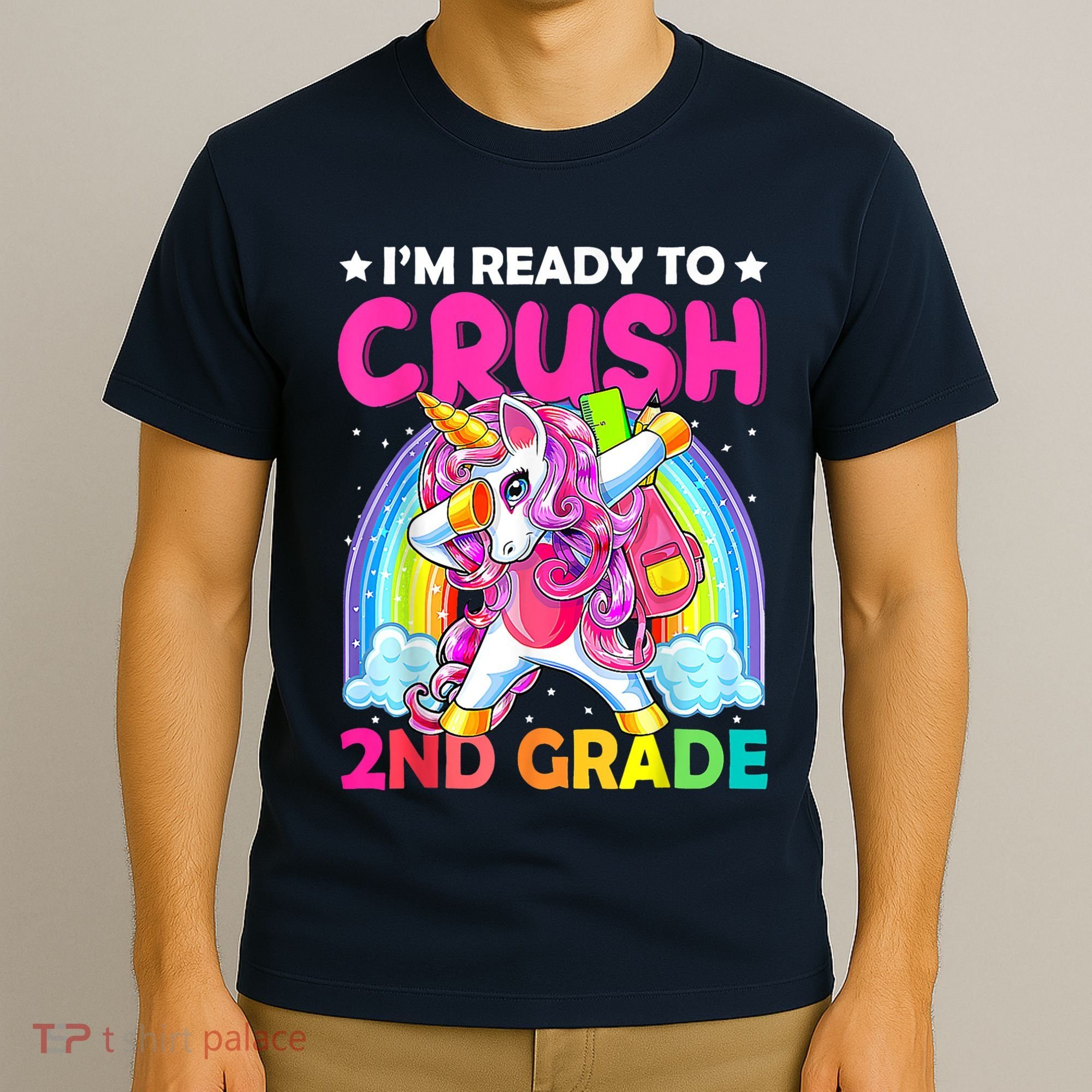 Im Ready To Crush 2nd Grade Dabbing Unicorn Back To School T-Shirt