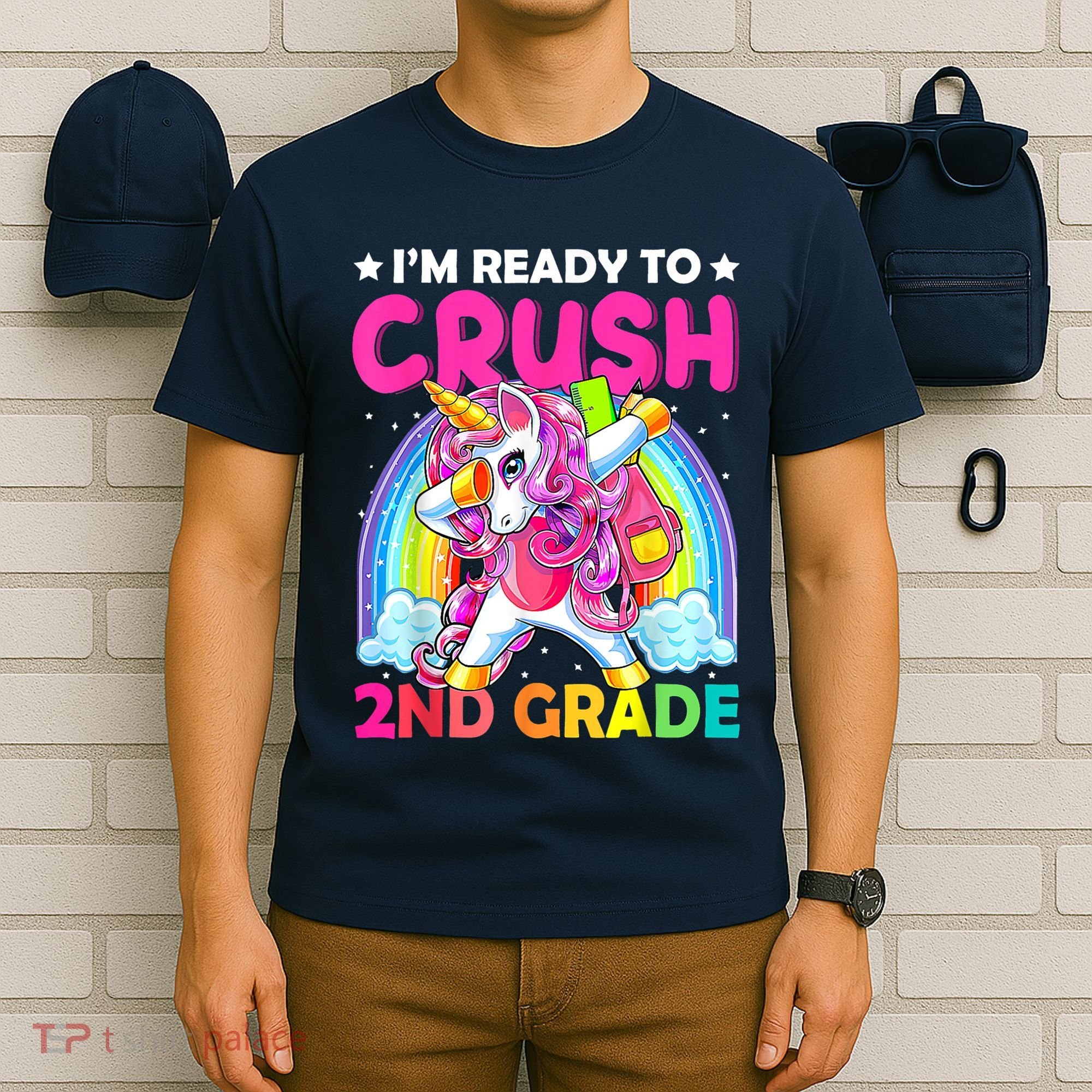 Im Ready To Crush 2nd Grade Dabbing Unicorn Back To School T-Shirt